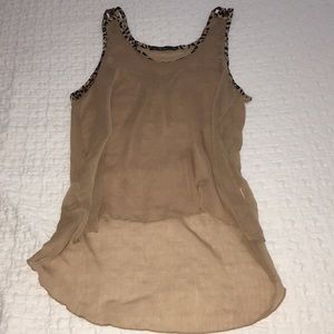 Papaya high low cheetah blouse